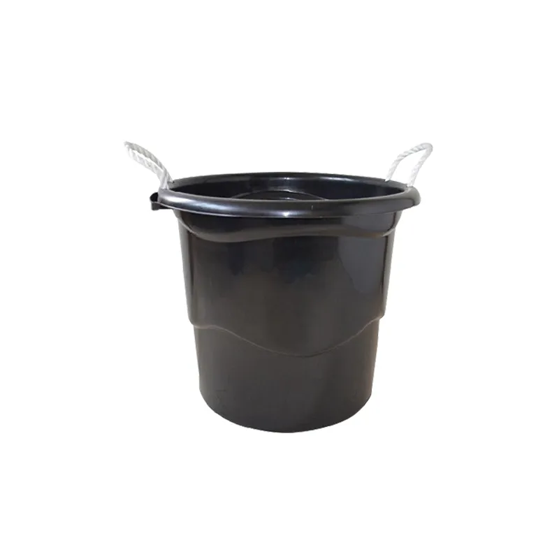 STACK STORAGE BIN ZG-38LB BLACK PLASTIC TUB WITH ROPE